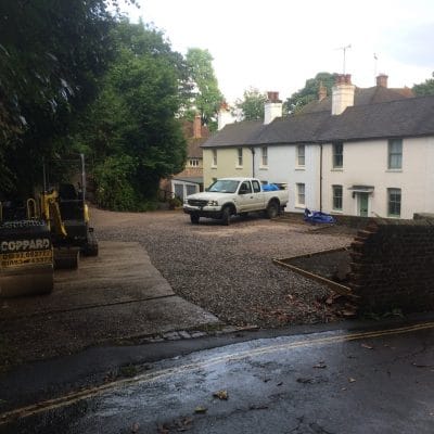 Remodelling of new driveway and garaging area, Lynton, East Grinstead
