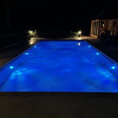 Outdoor pool area design Sussex Kent