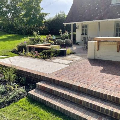 New patio/outdoor room garden design Kent Sussex